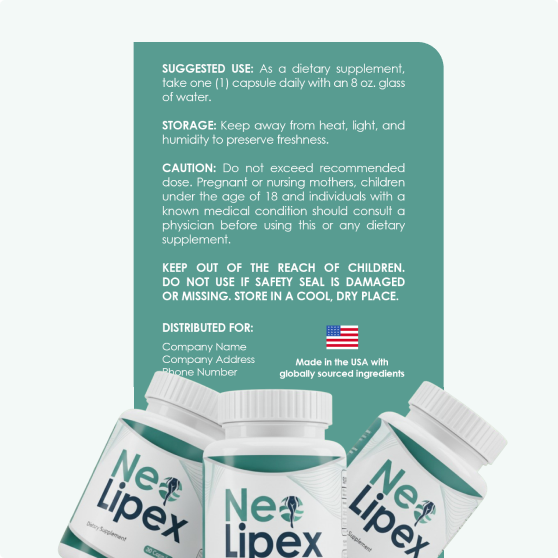 Tabela nutricional do Neo Lipex